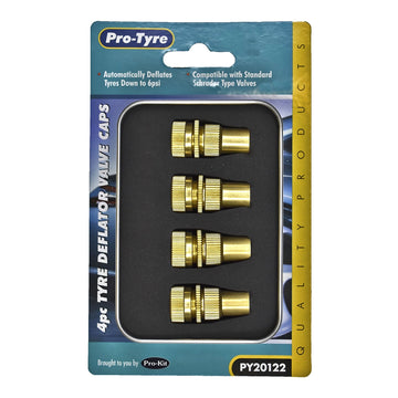 ProTyre Valve Caps - 4 Piece Tyre Deflator Automatic - PY20122