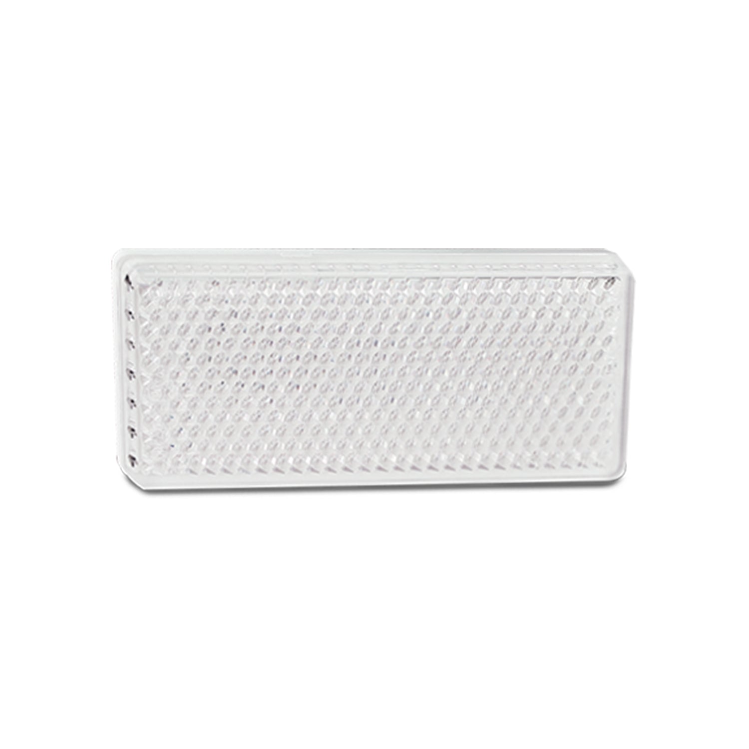 LED Autolamps 7030W Pair of White Reflex Reflectors - Rectangle Shape with 3M Double Sided Tape Mount