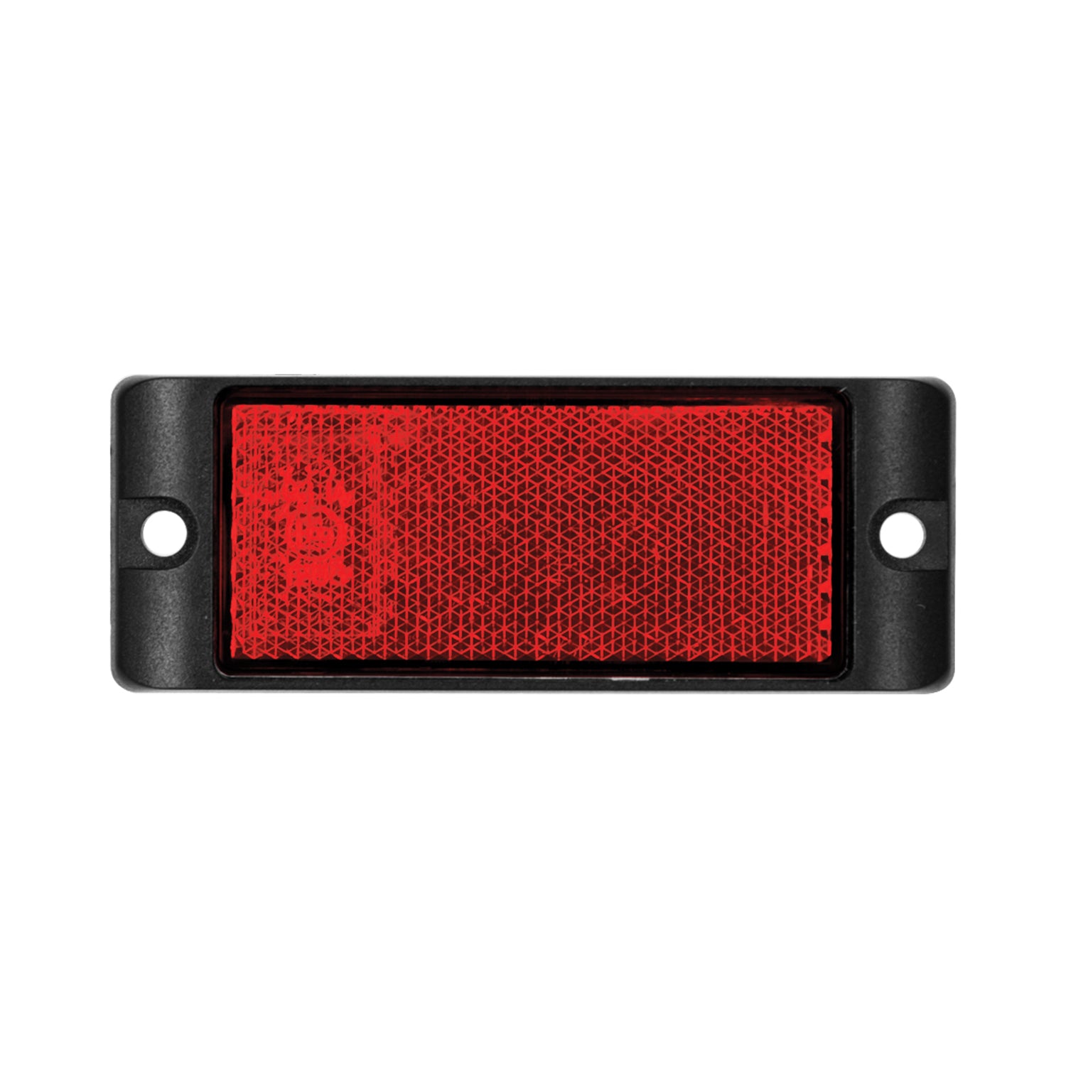 LED Autolamps 7035R Pair of Red Reflex Reflectors - Rectangle Shape with Screw Surface Mount