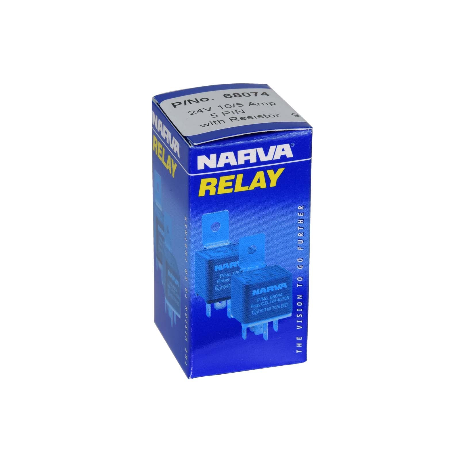 Narva 68074BL 24V 10A/5A Change-Over 5 Pin Relay with Resistor