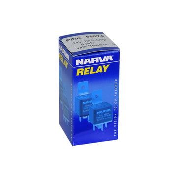 Narva 68074BL 24V 10A/5A Change-Over 5 Pin Relay with Resistor