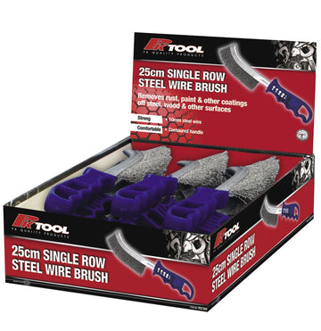 PKTool 12pc 250mm Wire Brush POS Display Box - RG1304 (Pickup Only)