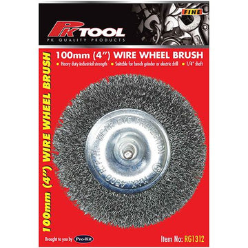 PKTool 100mm Fine Wire Wheel Brush - RG1312 (Pickup Only)