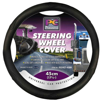 PCCovers 45cm Truck Steering Wheel Cover - RG2427-45BK (Pickup Only)