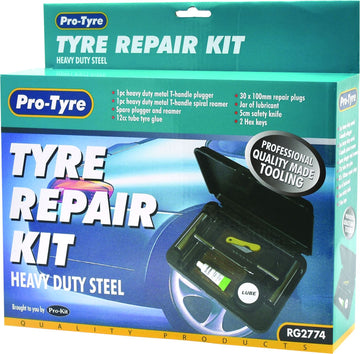 PKTool 38pc Super Heavy Duty Steel Tyre Repair Kit - RG2774 (Pickup Only)