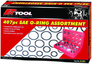 PKTool 407pc SAE O-Ring Assortment RG2800 Auto One