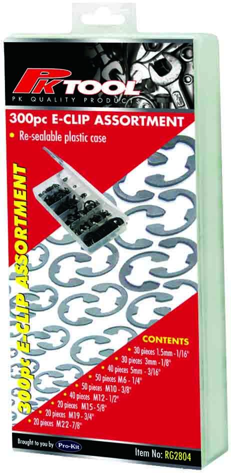 PKTool 300pc E-Clip Assortment - RG2804 (Pickup Only)