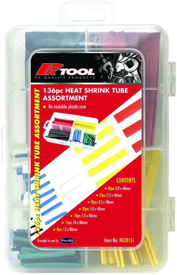 PKTool 136pc Heat Shrink Tube - RG28151 (Pickup Only)