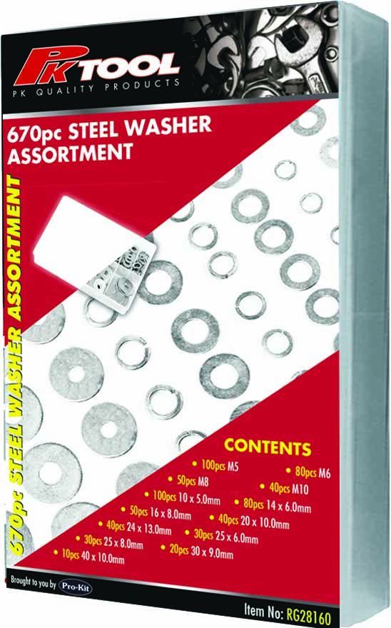 PKTool 670pc Washer Assortment - RG28160 (Pickup Only)
