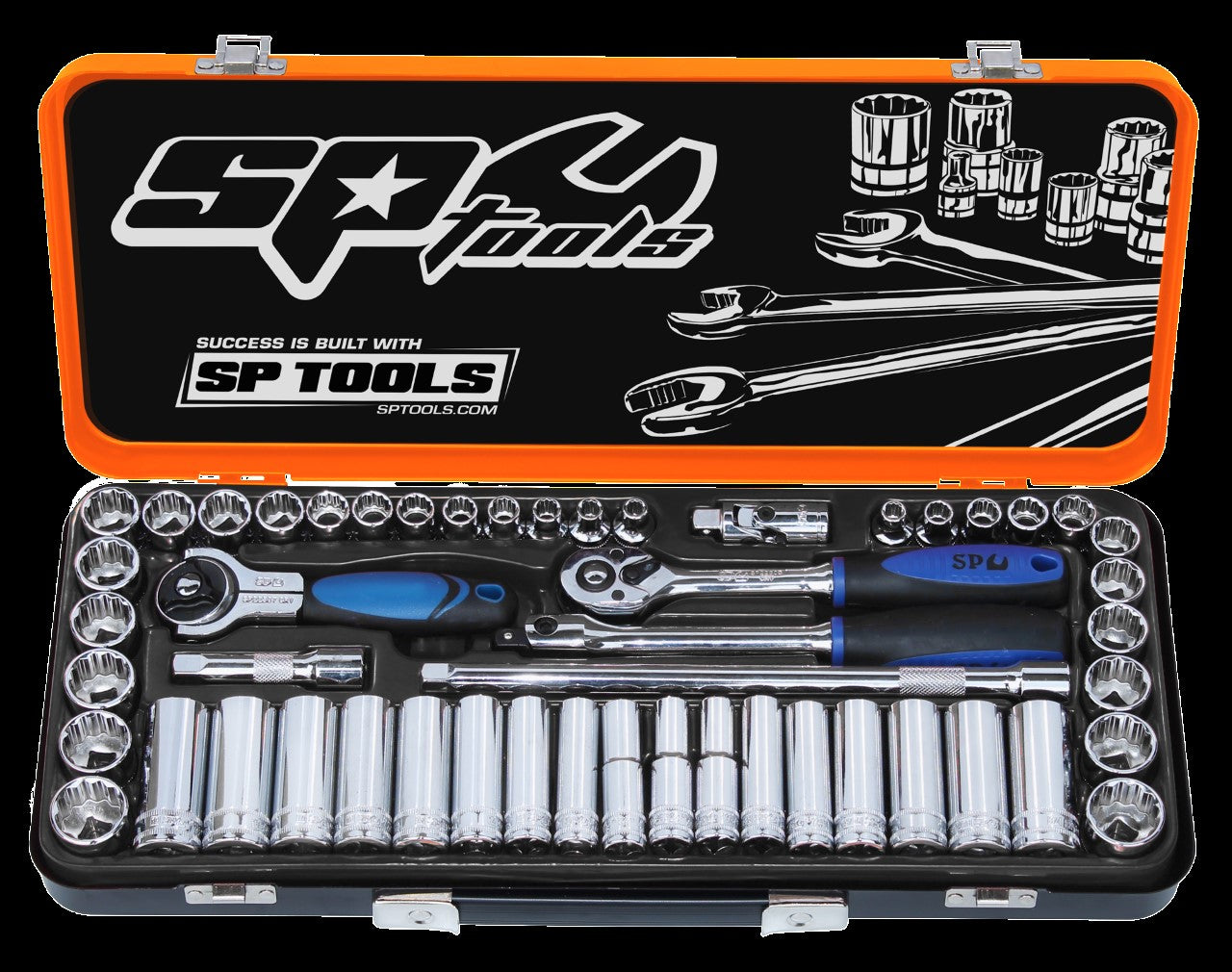 Sp Tools Socket SP Tools 3/8Dr 12pt And 6pt 50pc Metric/SAE Socket Set - SP20201