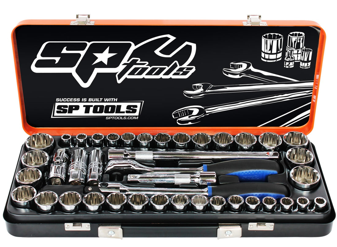 SP Tools 1/2Dr 12pt 41pc Metric/SAE Socket Set - SP20300