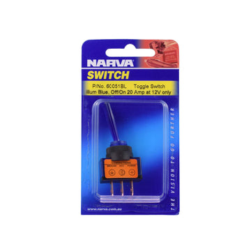 Narva Illuminated Off/On Toggle Switch (Blue) - 60051BL
