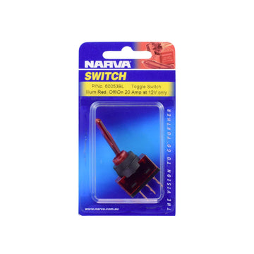 Narva Illuminated Off/On Toggle Switch (Red) - 60053BL