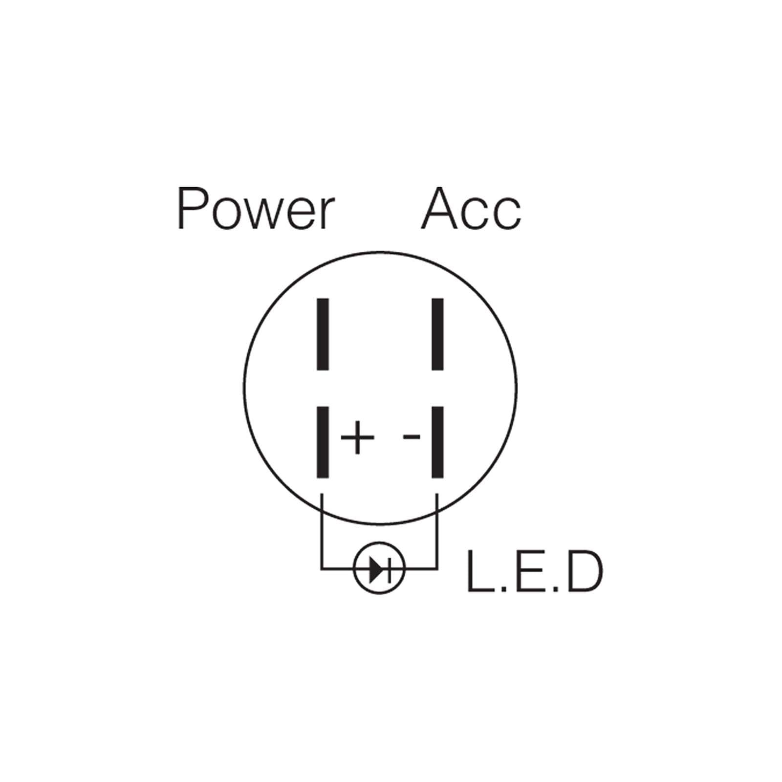 Narva 60086BL Off/On Push/Push Switch With Red Led