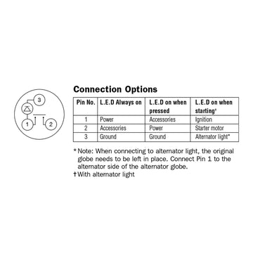 Narva 60097BL 12 Volt Starter Switch With Blue Led