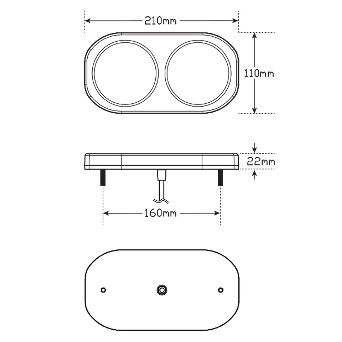 LED Autolamps 209GARLP2/8M LED Boat Trailer Lamp and 8 Metre Cable Kit - Stop/Tail/Indicator/Reflector/Licence