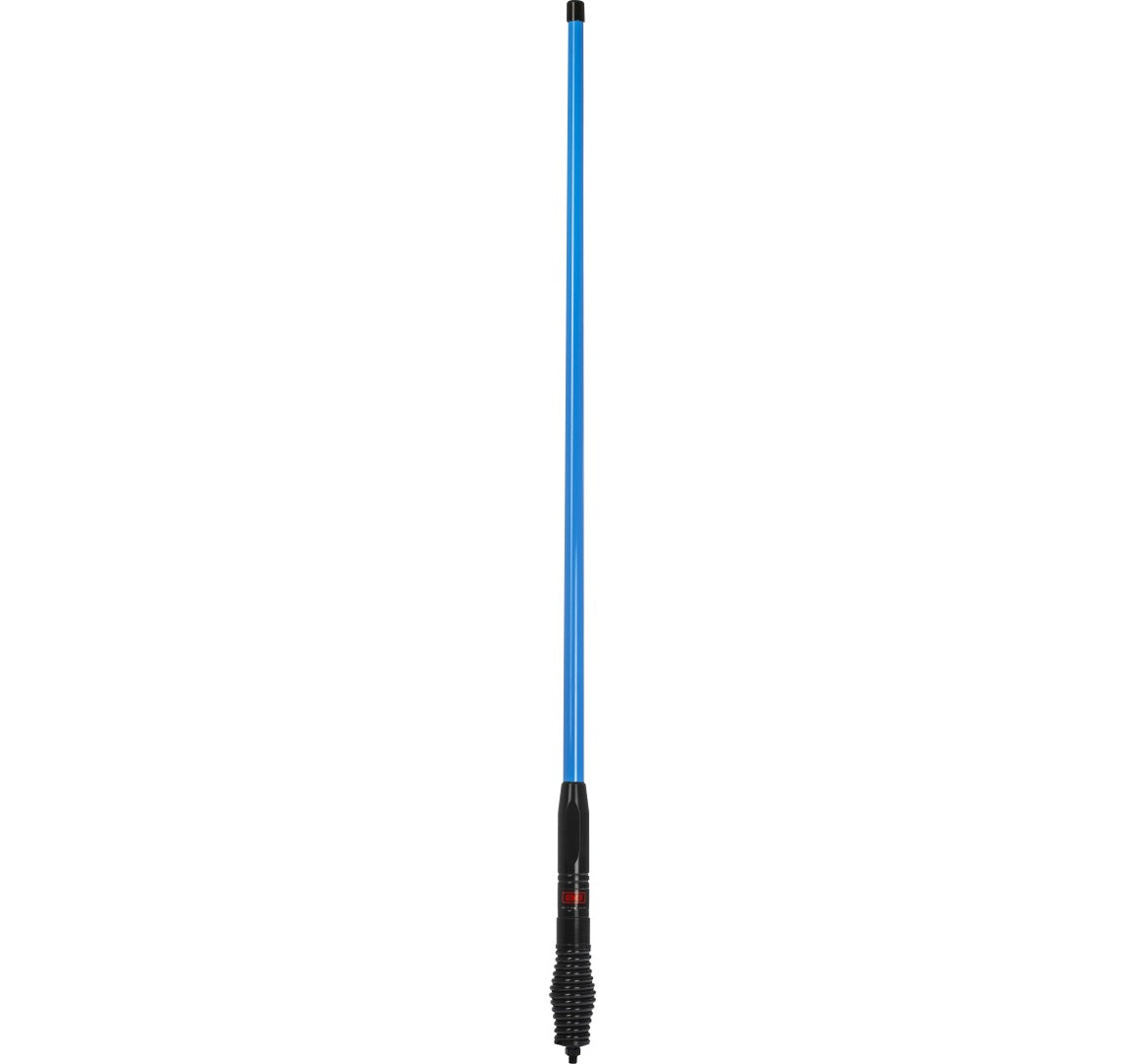 GME AE4705BB Beyond Blue Limited Edition 1200mm Heavy Duty Fibreglass Radome Antenna with AS004B Spring (6.6dBi Gain), Blue/Black