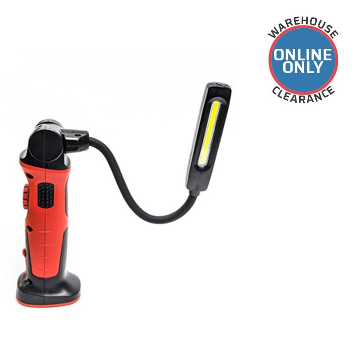 Vexel VXHHLED60 IP65 Rated Rechargeable 500 Lumens Inspection Light Worklamp with Flexible Head and Adjustable Output (Delivery Only)