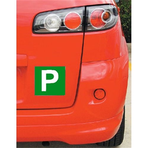Pro-Kit Pair of Magnetic Green P Plates (White on Green) for WA